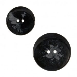 Bouton 2 trous 5cm Noir
