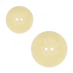 Bouton 2 trous 5 cm ecru