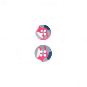 Bouton 4 trous camouflage Rose