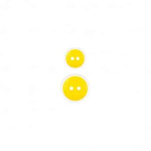 Bouton 2 trous Bicolore jaune