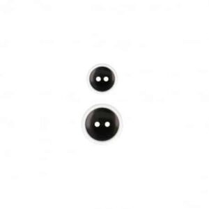 Bouton 2 trous Noir et blanc