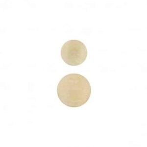 Bouton blason plastique à queue écru
