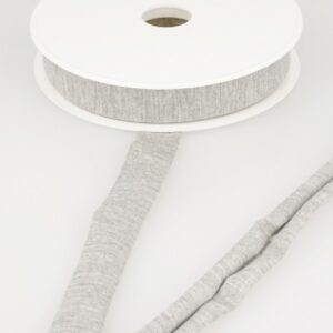Biais Uni Jersey 20 mm Gris chiné
