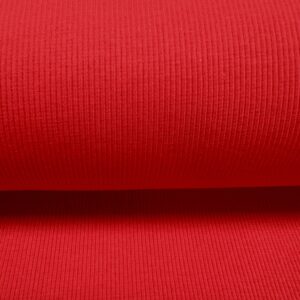 Tissu Bord côte Rouge grosses côtes