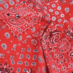 Tissu coton Bandana rouge