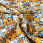 Tissu coton Chill Jaune et bleu
