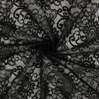 Tissu dentelle festonnée Noir
