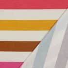 Tissu toile de coton canvas rayures multicolores