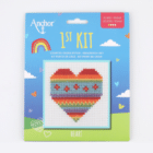 Kit enfant Point de croix débutant Coeur