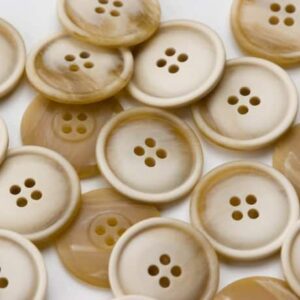 Bouton beige et blanc 18 mm