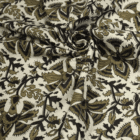 Tissu Coton indienne écru et ocre