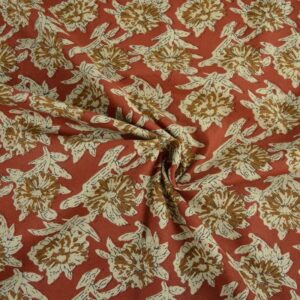 Tissu Coton indienne terracotta