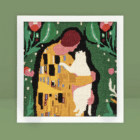 Canevas imprimé Le baiser Félin