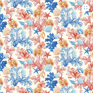 Tissu coton enduit Calanques