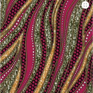 Tissu Wax Nubia Rose et Or