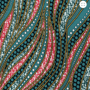 Tissu Wax Nubia Jade et Or