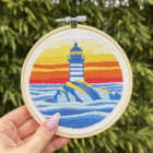 Kit Broderie Phare au Crépuscule