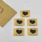 Etiquette à coudre Coeur Zèbre