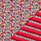 Tissu matelassé fleurs Fuchsia
