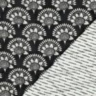 Tissu matelassé fleurs Noir et Blanc