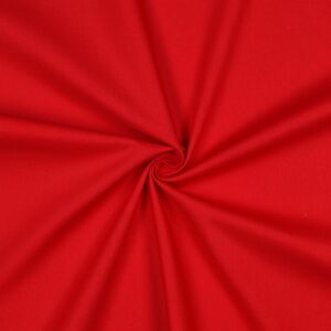 Tissu Popeline de coton uni Rouge