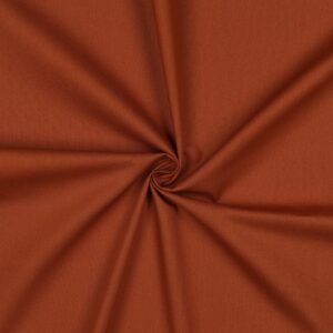 Tissu Popeline de coton uni Cognac