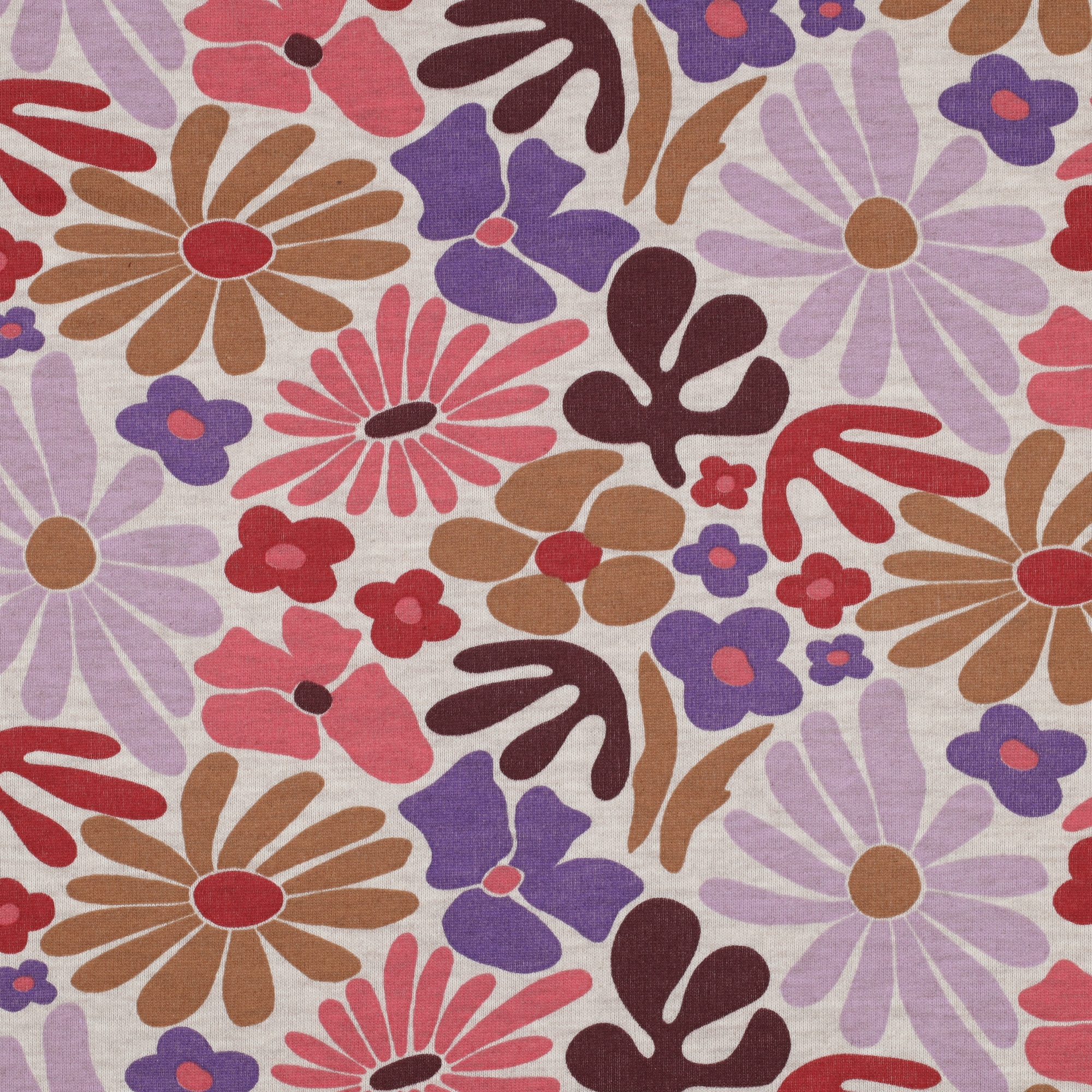 06441.037_highres Tissu sweat fleurs beige
