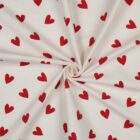 Tissu Flanelle de coton petits coeurs