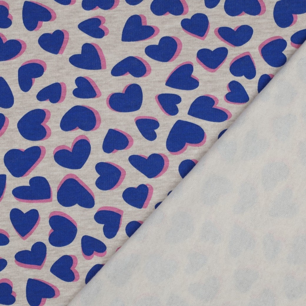 06513.037_image3 Tissu sweat Coeurs Bleu