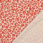 Tissu Sweat Léopard Orange