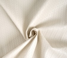 Tissu Simili cuir effet chevrons Ecru
