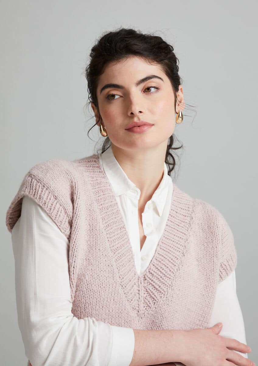Fiche Tricot pull Sans manches Mirabelle Rowan