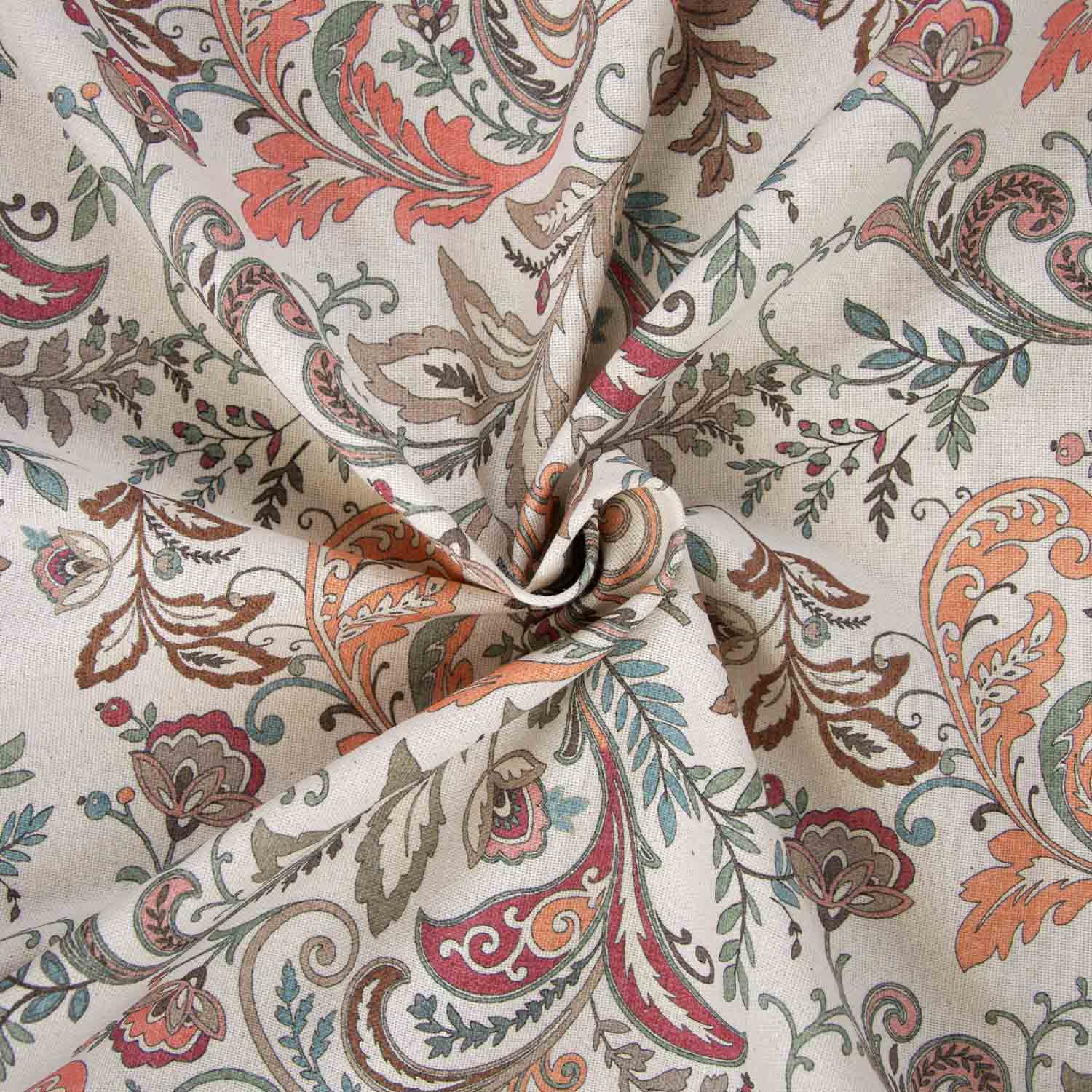 Tela de canvas reciclado Autumn Paisley 24 01 Tissu toile de coton canvas Paisley