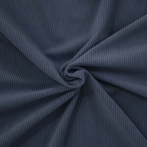 Tissu velours côtelé fin Bleu Jeans