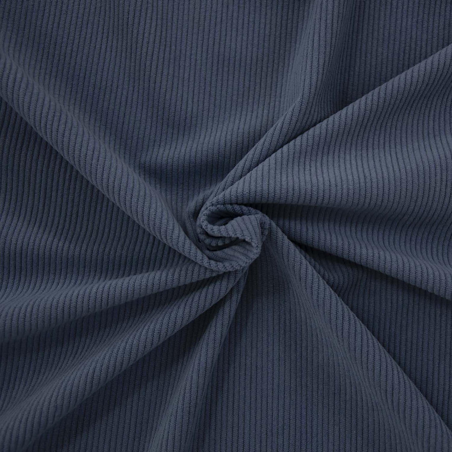 Tela de pana básica Blue Jeans 762 01 Tissu velours côtelé fin Bleu Jeans