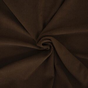 Tissu velours côtelé fin chocolat