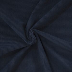 Tissu velours côtelé fin Bleu marine