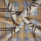Tissu Fausse Fourrure carreaux marron