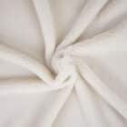 Tissu Fausse Fourrure Ecru