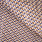 Tissu Simili cuir imprimé motifs géométriques Bleu