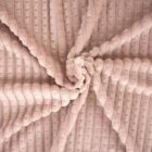 Tissu minky gaufré Rose