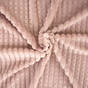 Tissu minky gaufré Rose