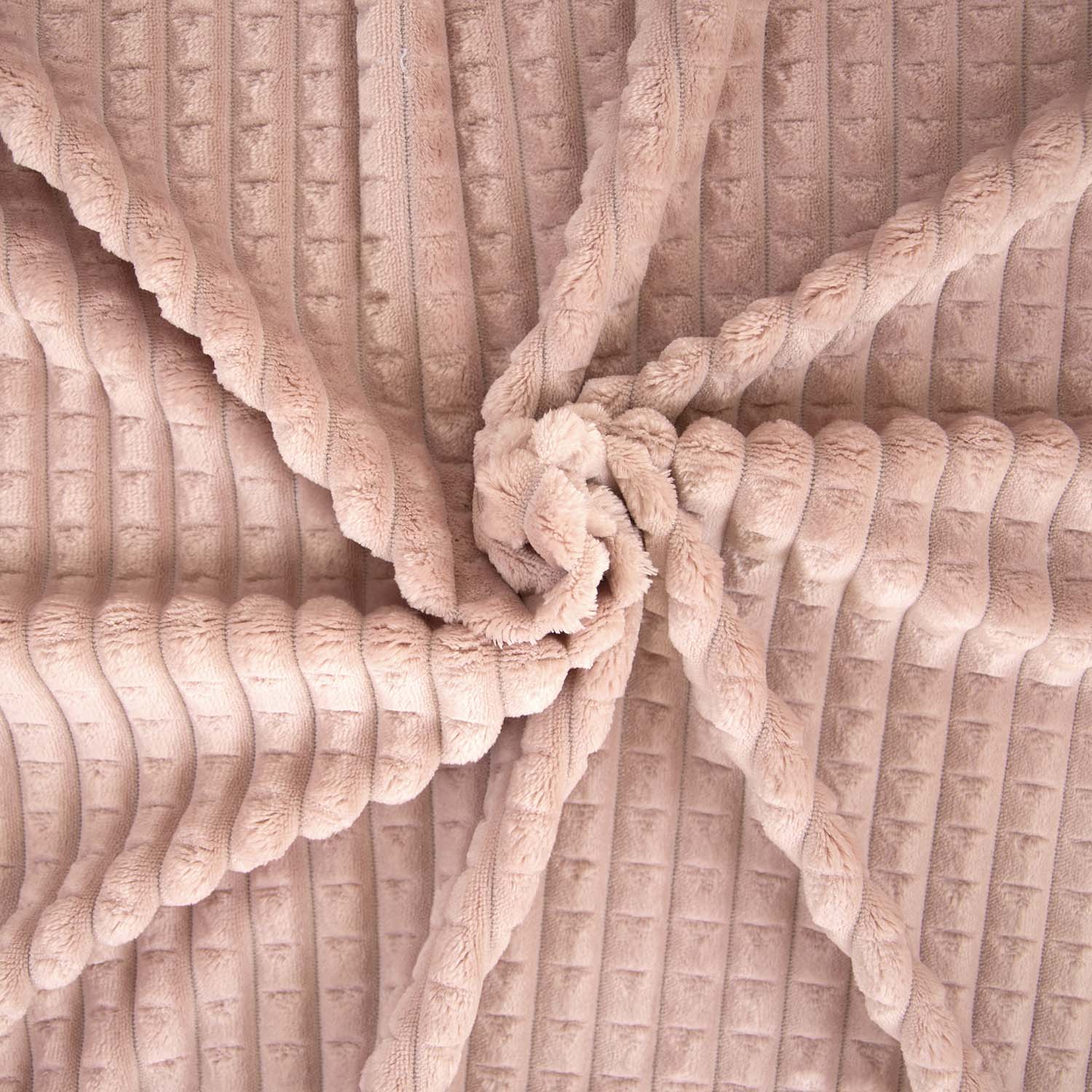 Tela grofrada suave tipo peluche en color rosa 2 01 Tissu minky gaufré Rose