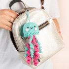Kit Crochet Amigurumi Accessoire de Sac la méduse