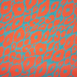 Tissu Simili cuir imprimé léopard orange Katia Fabrics