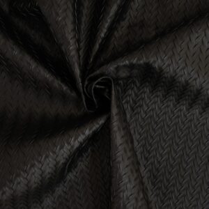 Tissu Simili cuir effet chevrons Noir