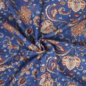 Tissu Twill de Viscose Fleurs indiennes