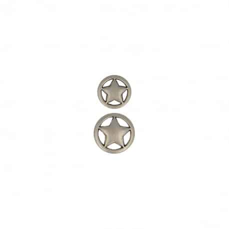 50230 110 Bouton à queue métal étoile 15 mm