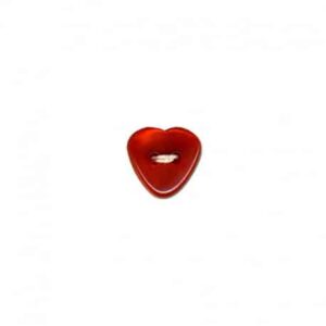 Bouton Coeur nacré rouge 12 mm