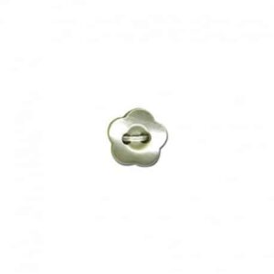 Bouton nacré fleurs vert 12 mm